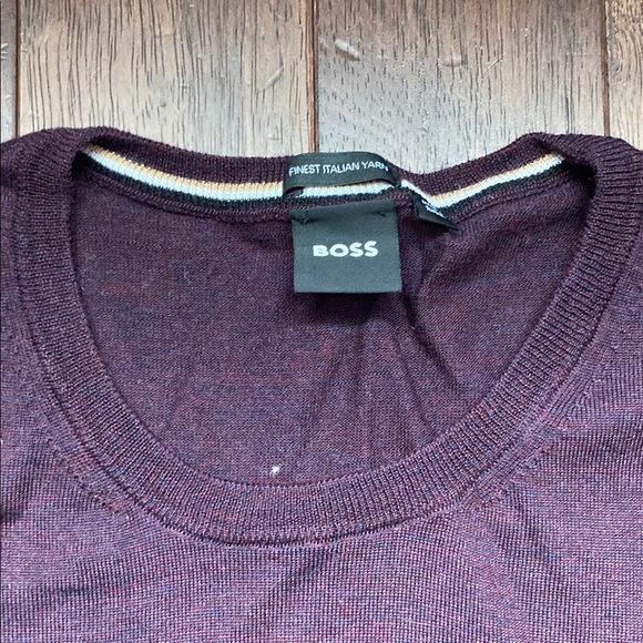 Boss Purple Crewneck Sweater with Long Sleeves - Picture 5 of 9